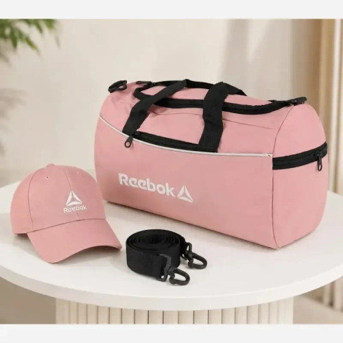 ساک ورزشی پارچه ای بند دار با سه جیب بیرونی ابعاد 45 در 25 در 15 سانتیمتر
